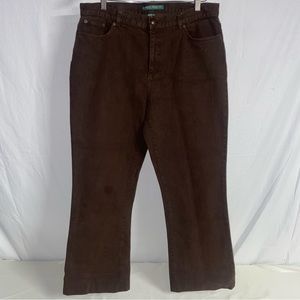 ❤️5 for $20❤️Ralph Lauren Brown Jeans, Size 14, Inseam Altered
